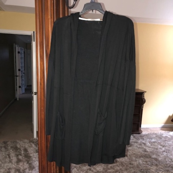 Hooded Cardigan with Pockets - Picture 1 of 6